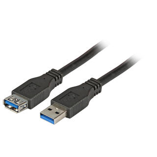 EFB USB3 Kabel A-A -  3,0 m skjøt A-A USB skjøtekabel Sort